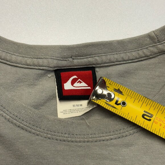 Vintage Quiksilver Shirt Mens Medium Gray Y2K 90s Short Sleeve Surf - Picture 8 of 12